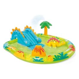 57166NP Centro giochi gonfiabile con dinosauri Vinile Multicolore 191 x 152 x 58 cm