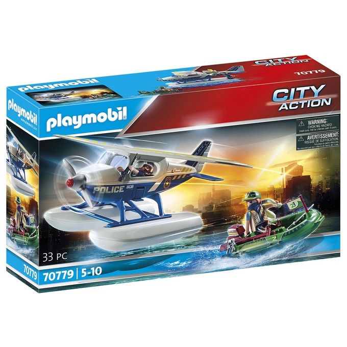 Playmobil City Action Idrovolante della Polizia e Contrabbandiere