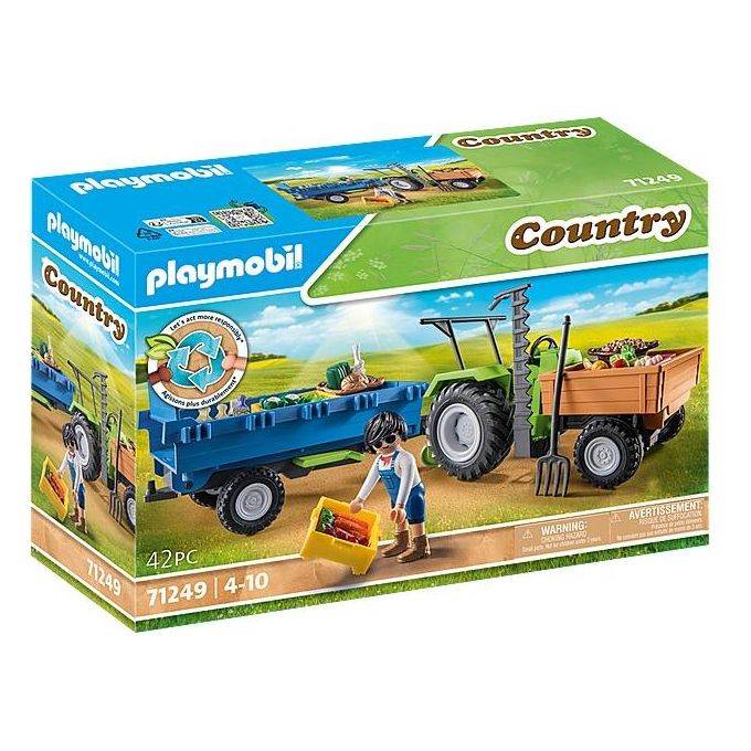 Playmobil Country Trattore con Rimorchio