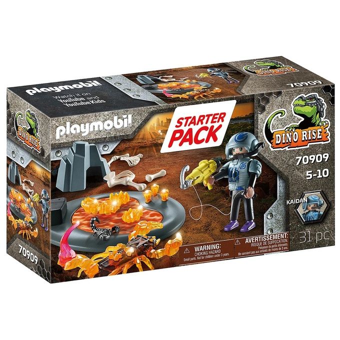 Playmobil Dino Rise Starter Pack Scontro con lo Scorpione di Fuoco