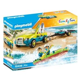 Playmobil Family Fun Auto da Spiaggia con Rimorchio per Canoa