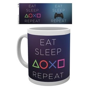 Playstation - Eat Sleep Repeat (Tazza)
