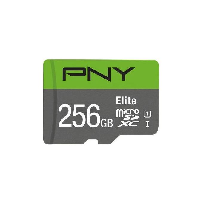 PNY Elite Scheda di Memoria MicroSDXC 256Gb con Adattatore SD