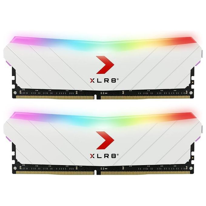 PNY  Ram16GB (2x8GB) XLR8 Gaming EPIC-X RGB DDR4 3600MHz Kit di Memorie RAM DIMM Colore Bianco
