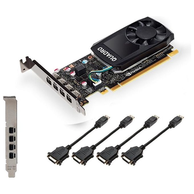 Pny VCQP1000DVIV2-PB Scheda Video Nvidia Quadro P1000 V2 4Gb Gddr5