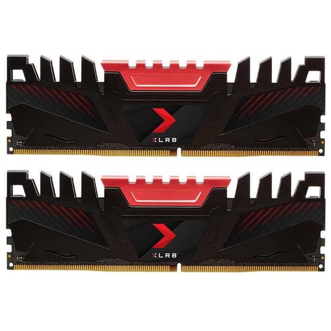 PNY Kit di Memorie RAM DIMM XLR8 Gaming DDR4 3200 MHz 16GB (2x8GB), Rosso