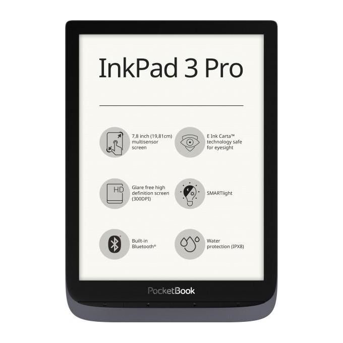 Pocketbook InkPad 3 Pro Lettore e-Book Touch Screen 16Gb Wi-Fi Grigio/Metallico