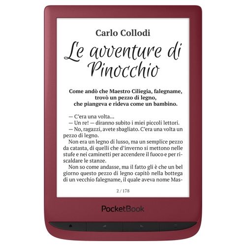 Pocketbook Touch Lux 5 Lettore e-Book Touch Screen 8Gb Wi-Fi Rosso
