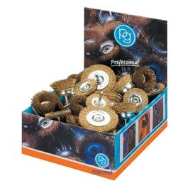40 Spazzole Assortite In Filo Acciaio Ottonato