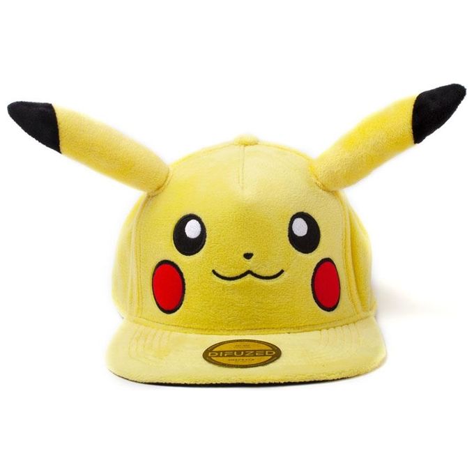Pokemon - Pikachu Plush Snapback Yellow (Cappellino)