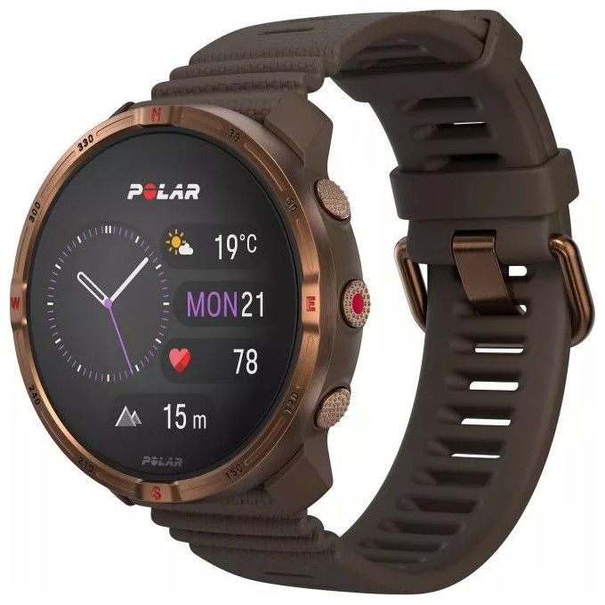 Polar Grit X2, Smartwatch Multisport Marrone Rame, Cassa Acciaio, GPS