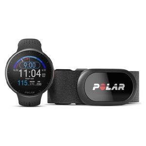 Polar Pacer Pro con Fascia Cardio H10 Running Watch 1.2'' GPS Sport Salute Notifiche Barometro Carbon Gray 