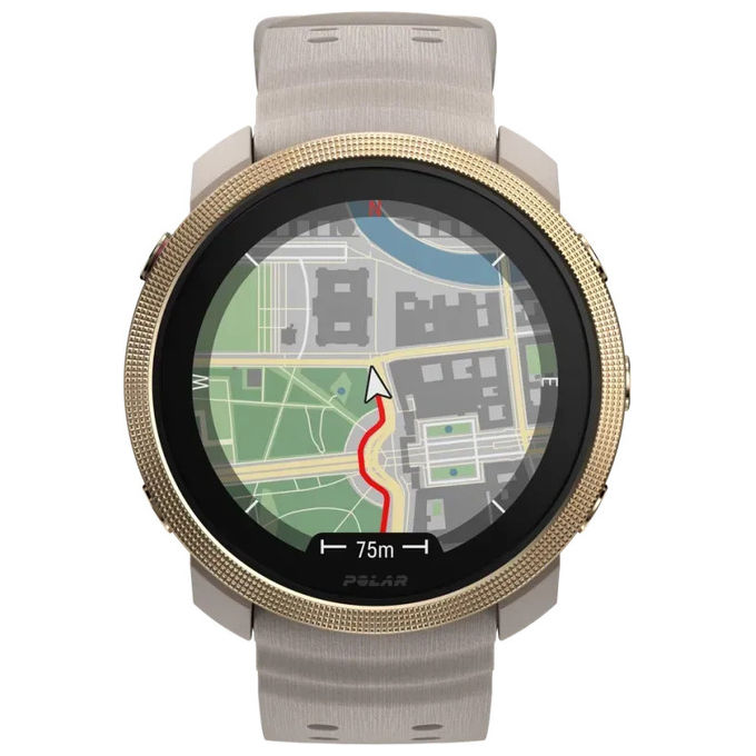 Polar Vantage M3, Orologio Smart, Display AMOLED 1.28'', GPS, Oro e Beige