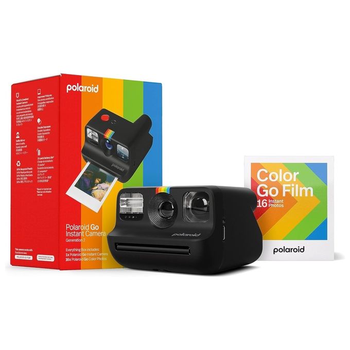 Polaroid Everything Box Polaroid Go Black + 16 Pellicole Color Go