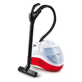 PVEU0083 Vaporetto Lecoaspira FAV50 Pulitore a Vapore con Aspirapolvere con Filtro ad Acqua Capacita' 1,8 Litri Potenza 2450 W Filtro HEPA 13 Bianco/Rosso