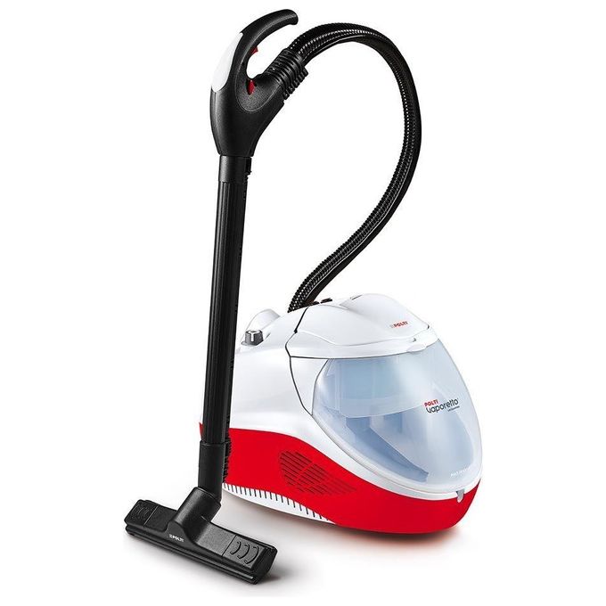 Image of Polti PVEU0083 Vaporetto Lecoaspira FAV50 Pulitore a Vapore con Aspirapolvere con Filtro ad Acqua Capacita' 1,8 Litri Potenza 2450 W Filtro HEPA 13 Bianco-Rosso
