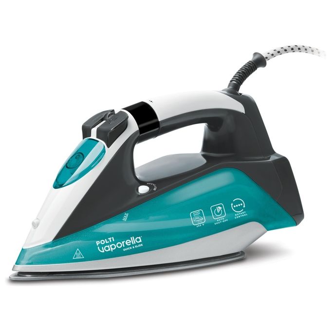 Image of Polti Vaporella QuickandSlide QS220 Ferro da Stiro a Vapore 350 ml 2400 W 40 g-min Colpo di Vapore 250g Display Digitale Piastra Pro-Steam