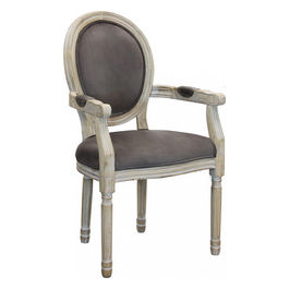 Poltrona Constance In Velluto Taupe