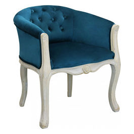 Poltrona Coreen In Velluto Blu