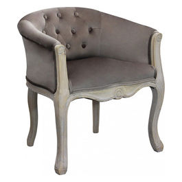 Poltrona Coreen In Velluto Taupe