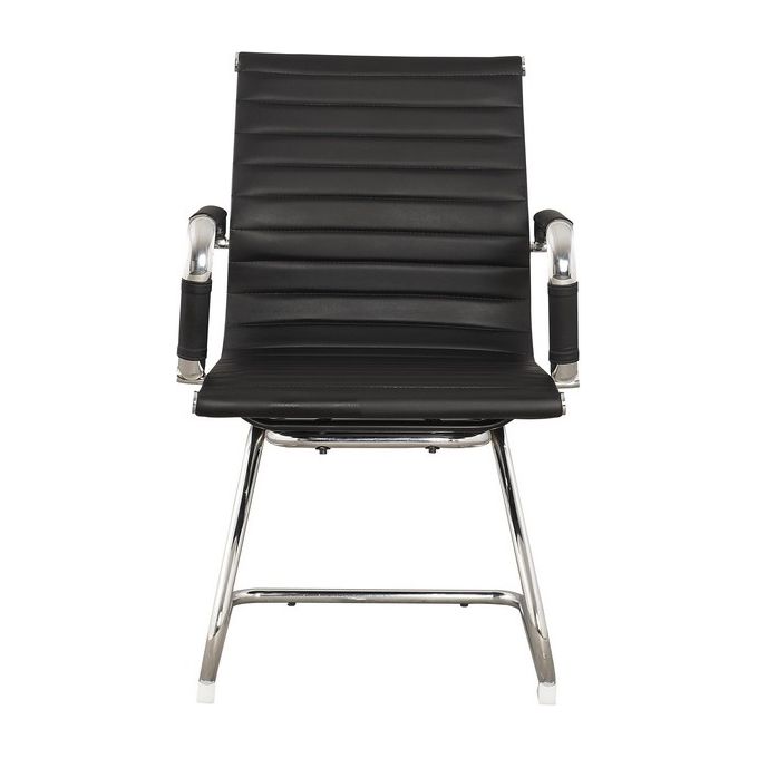 Poltrona da Ufficio per Attesa Imperial in Similpelle 48x46cm/H88cm Nero