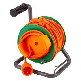 1P Garden Avvolgicavo Elettrico Arancio e Verde