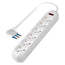 Polypool PP2516 Multipresa 6 Posizioni 10/16A con Interruttore