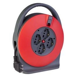 Polypool Prolunga Avvolgicavo Serie Standard mt 5  3x1,5 mm con 4 Prese Pluristandard
