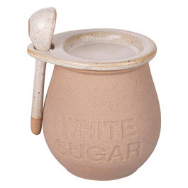Pompei Barattolo zucchero 420 ml in ceramica con cucchiaino