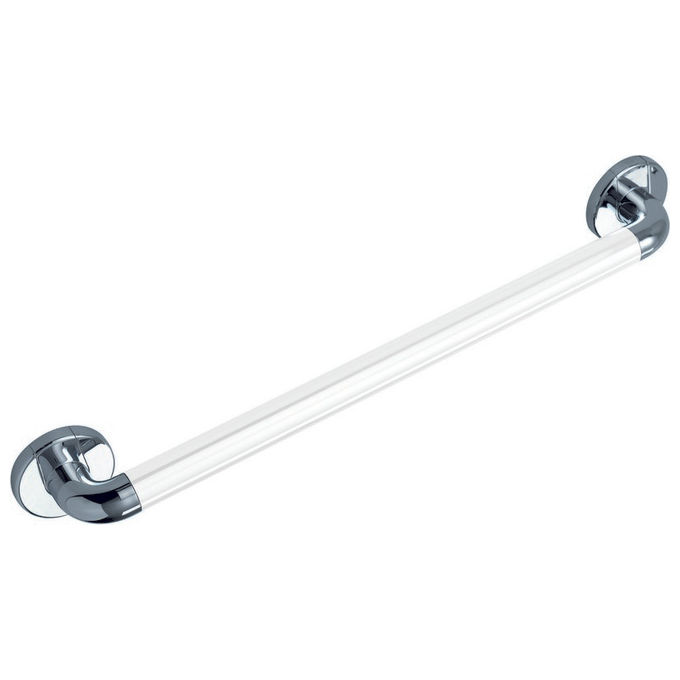 Pontegiulio Ada Medium Maniglione Diritto Cm.54 Verniciato Bianco Flangia Abs Cromo