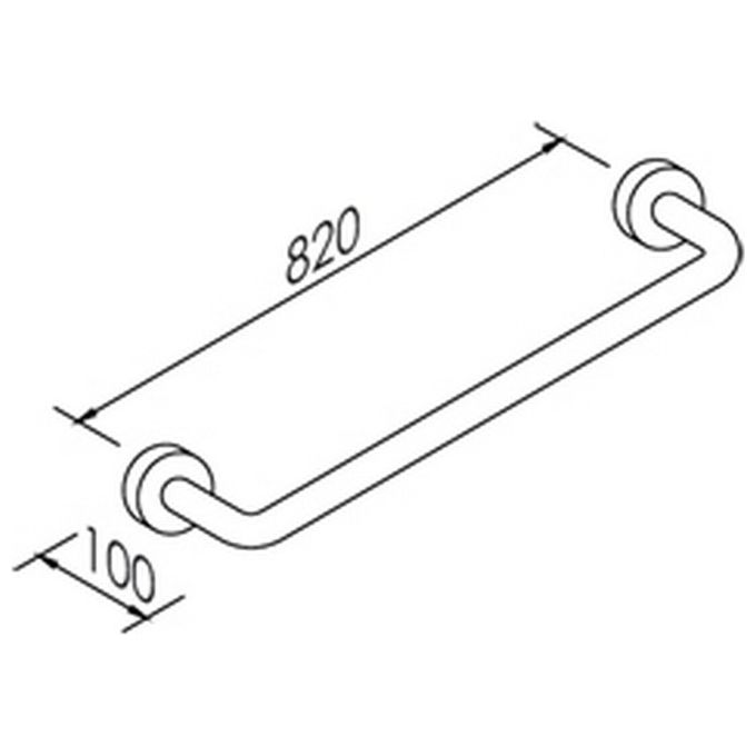 Pontegiulio Tubocolor Maniglione Lineare Mm.820 Acciaio/Vinile/Antibatterico Bianco Latte