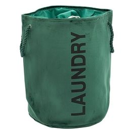 Portabiancheria Laundry in velluto verde 40x50