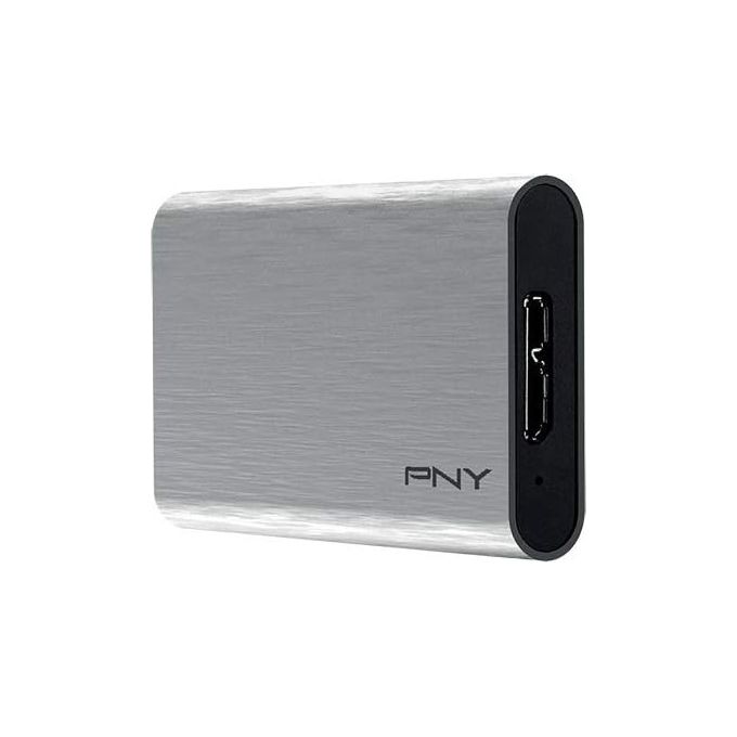 PNY SSD Portatile Elite Silver USB 3.1 (960GB), Grigio Brush