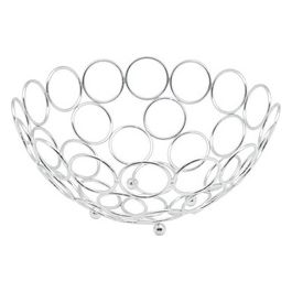 Portafrutta Tondo Circle Cm 28 in Filo Cromato