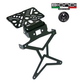 Portatarga SEMIUNIVERSALE (REGOLABILE) in Acciaio verniciato nero / Universal motorbikes numberplate holder