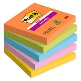 Post-it Confezione 5 Blocchetti 76x76mm 5x90 Fogli Super Sticky Collezione Boost Arancione