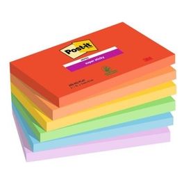 Post-it Confezione 6 Blocchetti 76x127mm 6x90 Fogli Super Sticky Collezione Playful Rosso