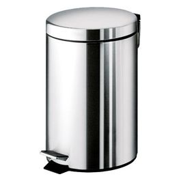 Cestino Gettacarta Poubelle L.3 Cromato Metallo 26x17x22,5 Cm