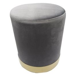 Pouf Ada in velluto 35x35x40 grigio