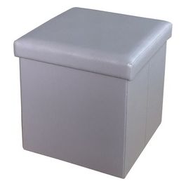 Pouf Contenitore Monocolore in Pvc 35x35cm/H34,5cm Grigio