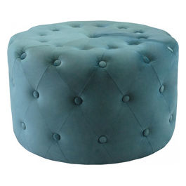 Pouf Rotondo In Velluto Verde