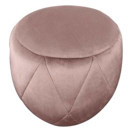 Pouf Sofia in Velluto 40x40cm/H38cm Rosa Scuro