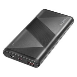 Power Bank 10000 mAh 1 Usb-A QC (QuickCharge 3.0) e 1 Usb-C PD (Power Delivery 2.0) con cavo 2 in 1 Nero