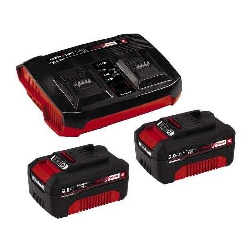 Einhell Power X-Twincharger Starter Kit Con 2 Batterie Da 18V-3Ah