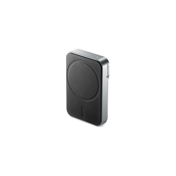 Alogic MSPB5K PowerBank con MagSafe 5000 mAh Ricarica Wireless 15 W Compatibile Qi e MagSafe colore Nero