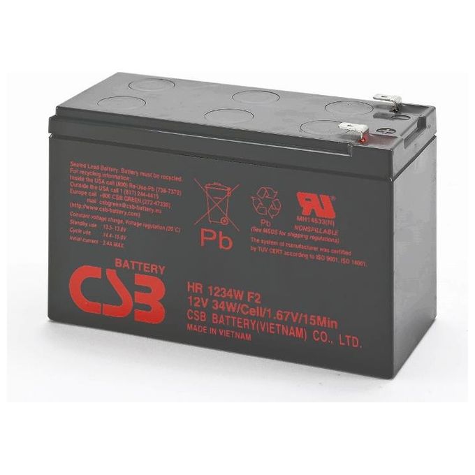 PowerWalker 12V-9Ah CSB VRLA Batterie al Piombo-Gel per Ups
