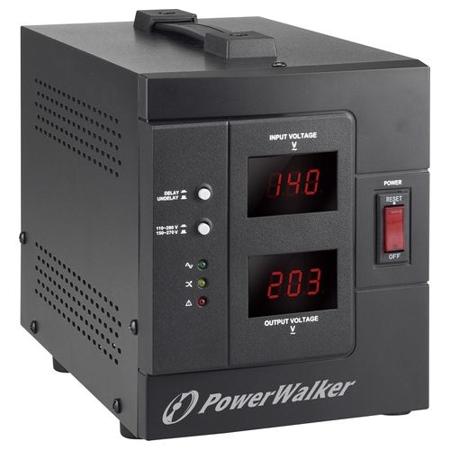 PowerWalker AVR 2000/SIV Regolatore di Tensione 2 Prese AC 230 V Nero