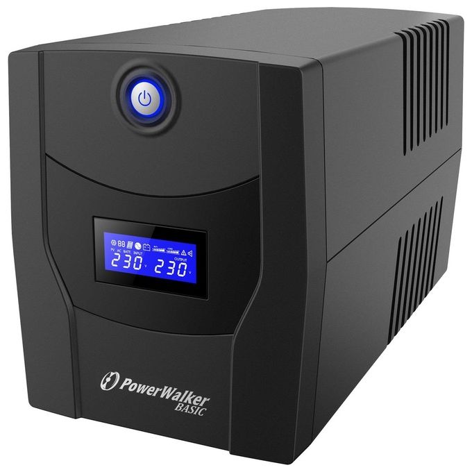 PowerWalker 10121077 VI 2200 STL Gruppo di Continuita' UPS Line-Interactive 2200 VA 1320 W 4 Prese Schuko AVR Display LCD colore Nero