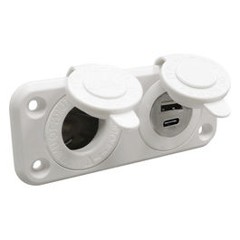 Presa Accendisigari  Usb-a  Usb-c Bianca
