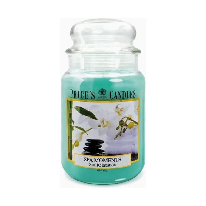 Price's Candles Candela Profumata Giara Grande Spa Moments 630g